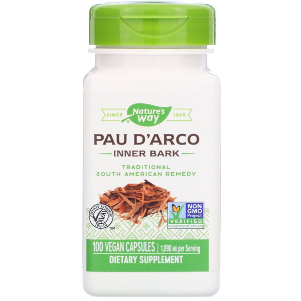 Nature's Way, Pau D'Arco Inner Bark, 1,090 mg, 100 Vegan Capsules - The Supplement Shop