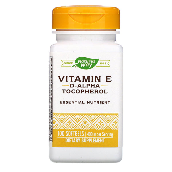 Nature's Way, Vitamin E, 400 IU, 100 Softgels - The Supplement Shop