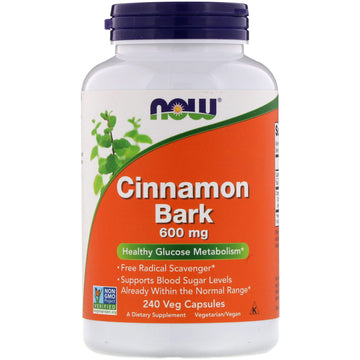 Now Foods, Cinnamon Bark, 600 mg, 240 Veg Capsules
