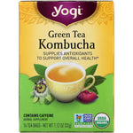 Yogi Tea, Organic, Green Tea Kombucha, 16 Tea Bags, 1.12 oz (32 g) - The Supplement Shop