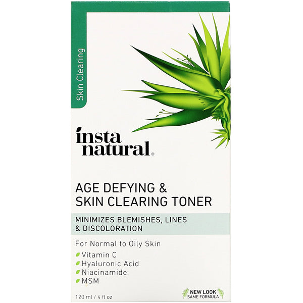 InstaNatural, Age-Defying & Skin Clearing Toner, 4 fl oz (120 ml) - The Supplement Shop