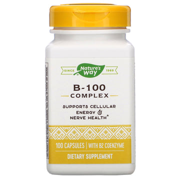 Nature's Way, B-100 Complex with B2 Coenzyme, 100 Capsules