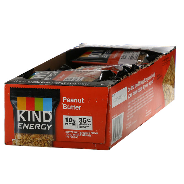 KIND Bars, Energy, Peanut Butter, 12 Bars, 2.1 oz (60 g) Each - The Supplement Shop