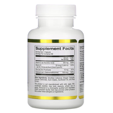 California Gold Nutrition, Immune 4, Immune System Support, 60 Veggie Capsules