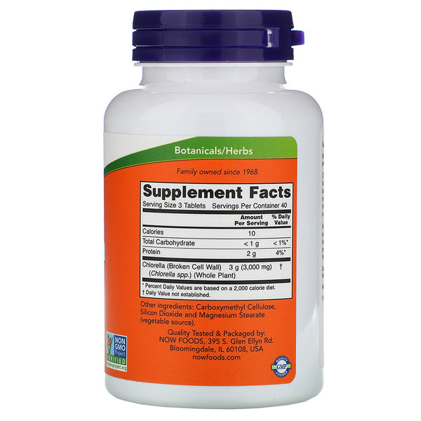 Now Foods, Chlorella, 1,000 mg, 120 Tablets - The Supplement Shop