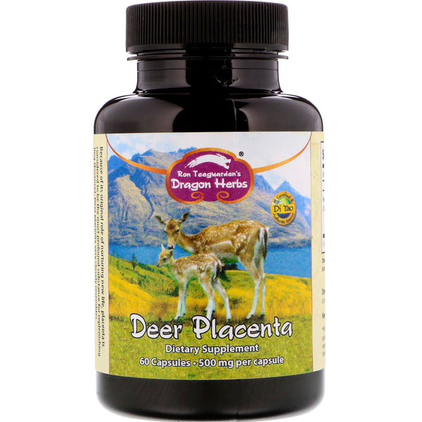 Dragon Herbs, Deer Placenta, 500 mg, 60 Capsules - The Supplement Shop