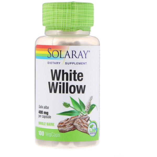 Solaray, White Willow, 400 mg, 100 VegCaps - The Supplement Shop