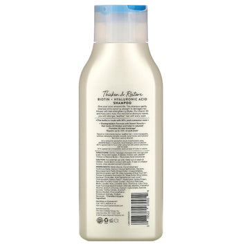 Jason Natural, Thicken & Restore Biotin + Hyaluronic Acid Shampoo, 16 fl oz (473 ml)