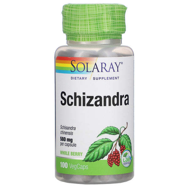 Solaray, Schizandra, 580 mg, 100 VegCaps - The Supplement Shop