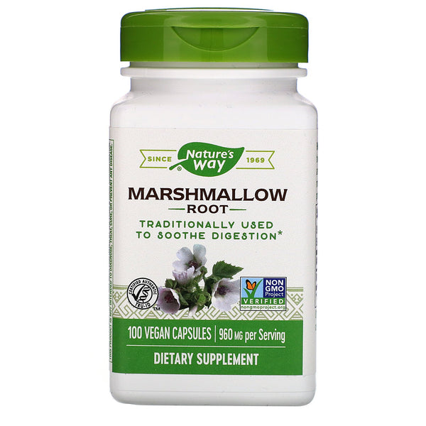 Nature's Way, Marshmallow Root, 960 mg, 100 Vegan Capsules - The Supplement Shop