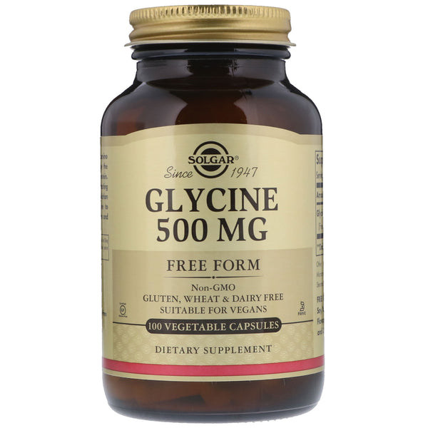 Solgar, Glycine, 500 mg, 100 Vegetable Capsules - The Supplement Shop