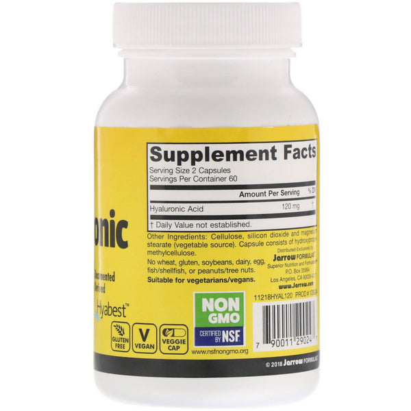Jarrow Formulas, Hyaluronic Acid, 50 mg, 120 Veggie Caps - The Supplement Shop