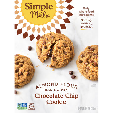 Simple Mills, Naturally Gluten-Free, Crunchy Cookies, Chocolate Chip, 5.5 oz (156 g)