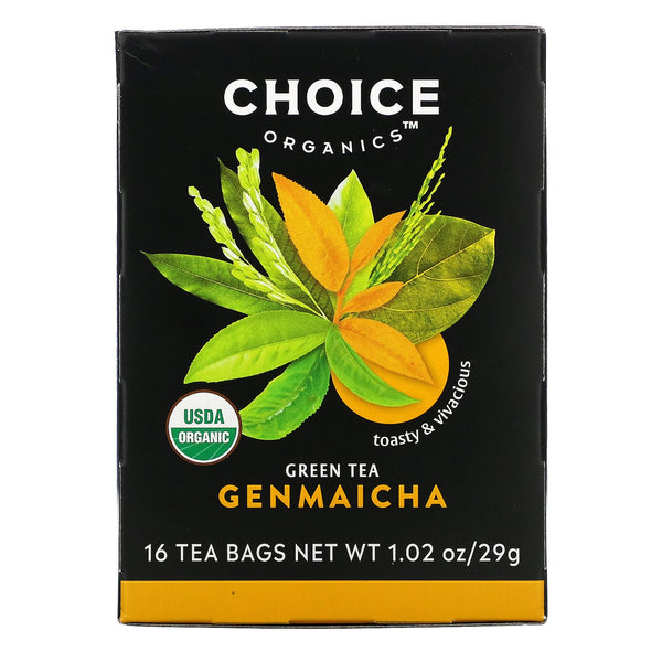 Choice Organic Teas, Green Tea, Genmaicha, 16 Tea Bags, 1.02 oz (29 g) - The Supplement Shop
