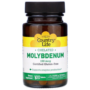 Country Life, Chelated Molybdenum, 150 mcg, 100 Tablets