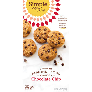 Simple Mills, Naturally Gluten-Free, Chocolate Chip Cookie Almond Flour Mix, 9.4 oz (265 g)
