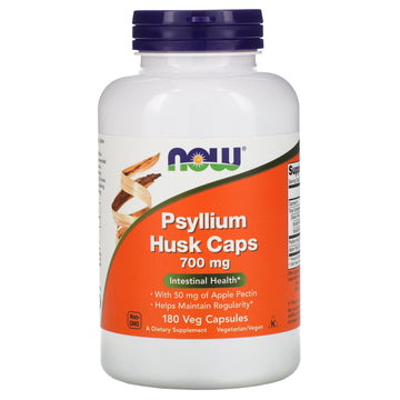 Now Foods, Psyllium Husk Caps, 700 mg, 180 Veg Capsules