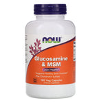 Now Foods, Glucosamine & MSM, 180 Veg Capsules - The Supplement Shop