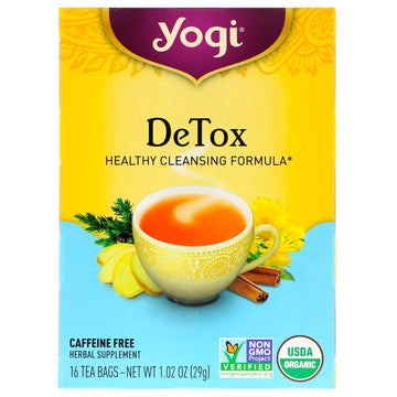 Yogi Tea, Detox, Caffeine Free, 16 Tea Bags, 1.02 oz (29 g)