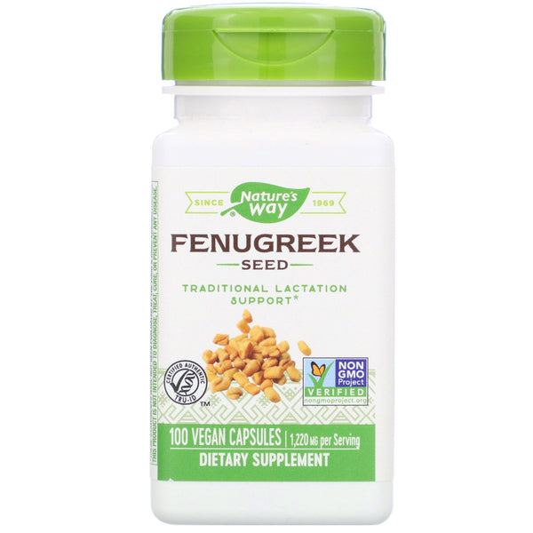 Nature's Way, Fenugreek Seed, 1,220 mg, 100 Vegan Capsules - The Supplement Shop