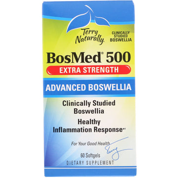 EuroPharma, Terry Naturally, BosMed 500, Extra Strength, Advanced Boswellia, 500 mg, 60 Softgels
