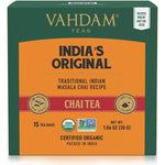 Vahdam Teas, India's Original, Chai Tea, 15 Tea Bags, 1.06 oz (30 g) - The Supplement Shop