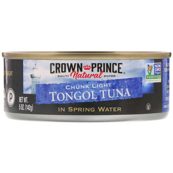 Crown Prince Natural, Tongol Tuna, Chunk Light, In Spring Water, 5 oz (142 g) - The Supplement Shop