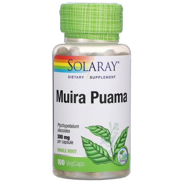 Solaray, Muira Puama, 300 mg, 100 VegCaps - The Supplement Shop