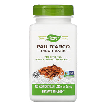 Nature's Way, Pau d'Arco, Inner Bark, 1,090 mg, 180 Vegan Capsules