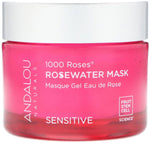 Andalou Naturals, 1000 Roses, Rosewater Mask, Sensitive, 1.7 oz (50 g) - The Supplement Shop