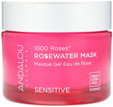 Andalou Naturals, 1000 Roses, Rosewater Mask, Sensitive, 1.7 oz (50 g)