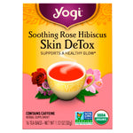 Yogi Tea, Skin DeTox, Soothing Rose Hibiscus, 16 Tea Bags, 1.12 oz (32 g) - The Supplement Shop