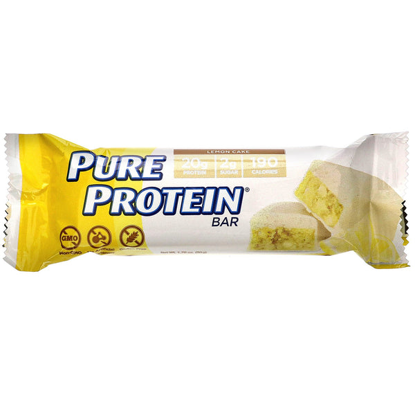 Pure Protein, Lemon Cake Bar, 6 Bars, 1.76 oz (50 g) Each - The Supplement Shop