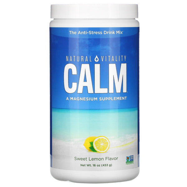 Natural Vitality, CALM, The Anti-Stress Drink Mix, Sweet Lemon Flavor, 16 oz (453 g) - The Supplement Shop