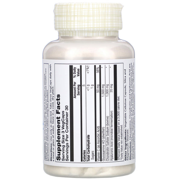 Solaray, Glucosamine Chondroitin Hyaluronic Acid, 90 VegCaps - The Supplement Shop