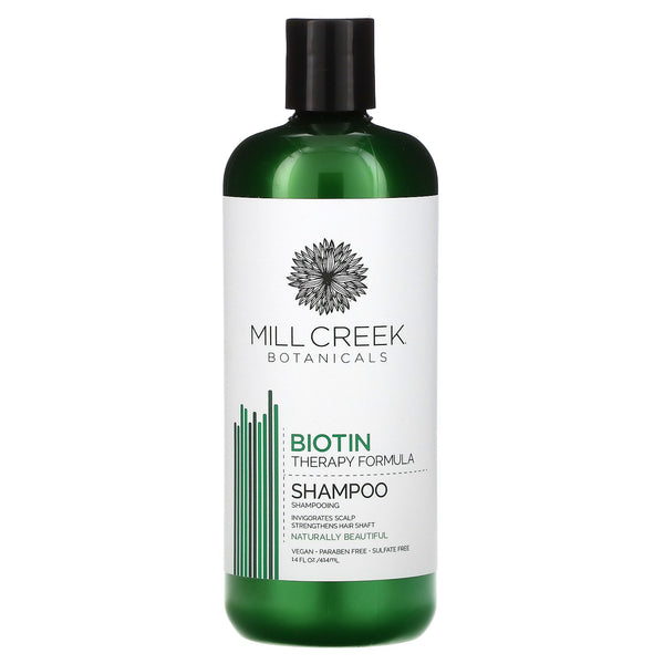 Mill Creek Botanicals, Biotin Shampoo, Therapy Formula, 14 fl oz (414 ml) - The Supplement Shop