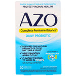 Azo, Complete Feminine Balance, Daily Probiotic, 30 Once Daily Capsules - The Supplement Shop