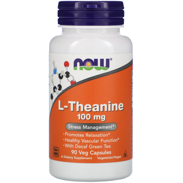 Now Foods, L-Theanine, 100 mg, 90 Veg Capsules - The Supplement Shop