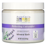 Aura Cacia, Aromatherapy Mineral Bath, Relaxing Lavender, 16 oz (454 g) - The Supplement Shop