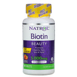 Natrol, Biotin, Strawberry, 5,000 mcg, 90 Tablets - The Supplement Shop