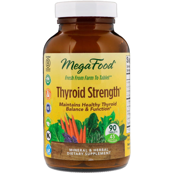 MegaFood, Thyroid Strength, 90 Tablets - The Supplement Shop