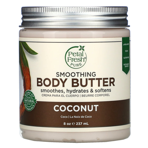 Petal Fresh, Smoothing Body Butter, Coconut, 8 oz (237 ml) - The Supplement Shop
