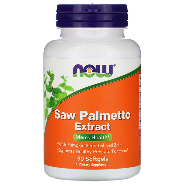Now Foods, Saw Palmetto Extract, With Pumpkin Seed Oil and Zinc, 160 mg, 90 Softgels - The Supplement Shop