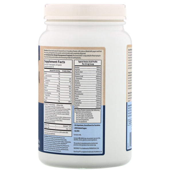 MRM, Whey Protein, 2 Billion Probiotics, Rich Vanilla, 32.6 oz (923 g) - The Supplement Shop