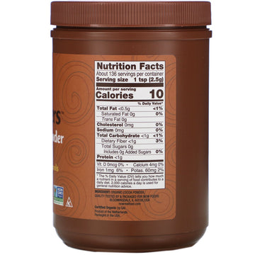 NOW Foods, Real Food, Organic Cocoa Powder, 12 oz (340 g)