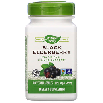 Nature's Way, Black Elderberry, 1,150 mg, 100 Vegan Capsules