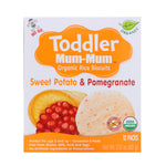 Hot Kid, Toddler Mum-Mum, Organic Rice Biscuits, Sweet Potato & Pomegranate, 12 Packs, 2.12 oz (60 g) - The Supplement Shop
