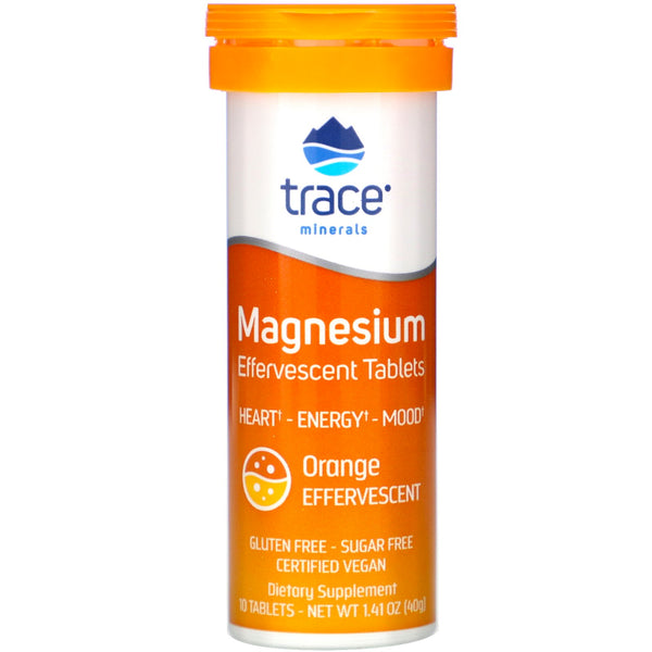 Trace Minerals Research, Magnesium Effervescent Tablets, Orange, 1.41 oz (40 g) - The Supplement Shop