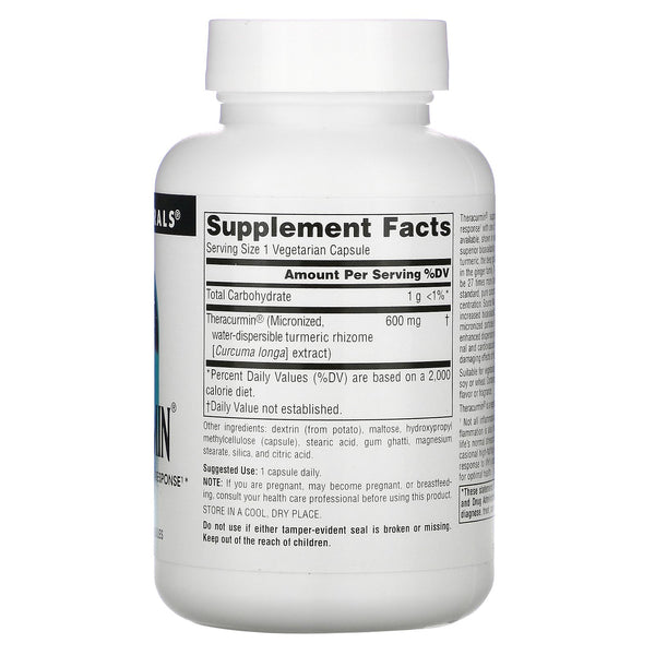 Source Naturals, Theracurmin, 600 mg, 60 Vegetarian Capsules - The Supplement Shop