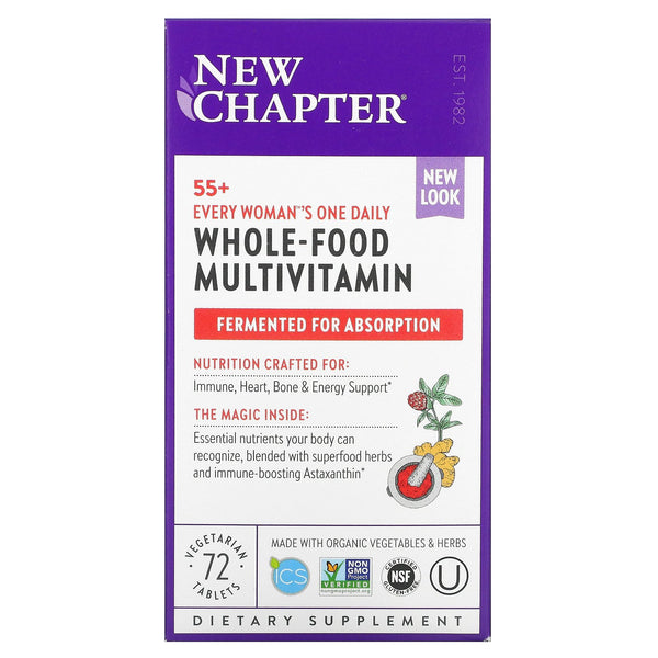 New Chapter, 55+ Every Woman's One Daily, Whole-Food Multivitamin, 72 Vegetarian Tablets - The Supplement Shop